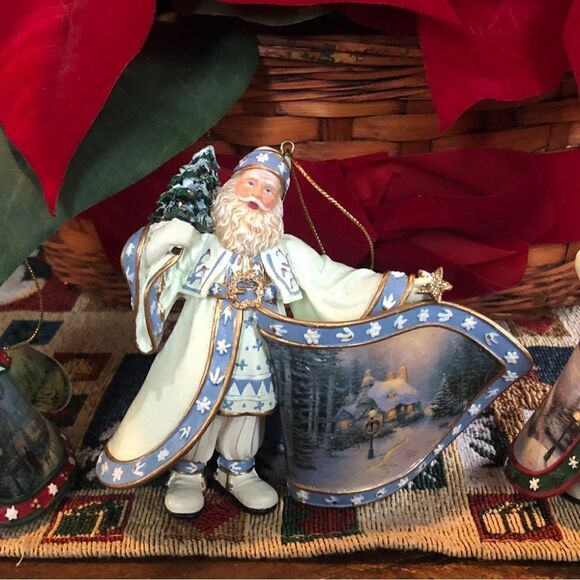 ☃️Thomas Kincaid Set of Three ornament collection from 2003. With original tags. - Picture 8 of 11